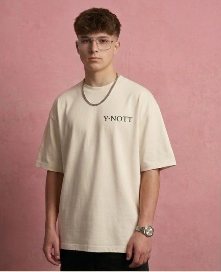 Y·NOTT Cream Logo Tee